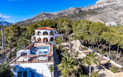 Villa, recently renovated, with guest apartment and stunning sea and mountain views.